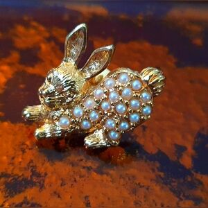 Gold Rabbit Pin